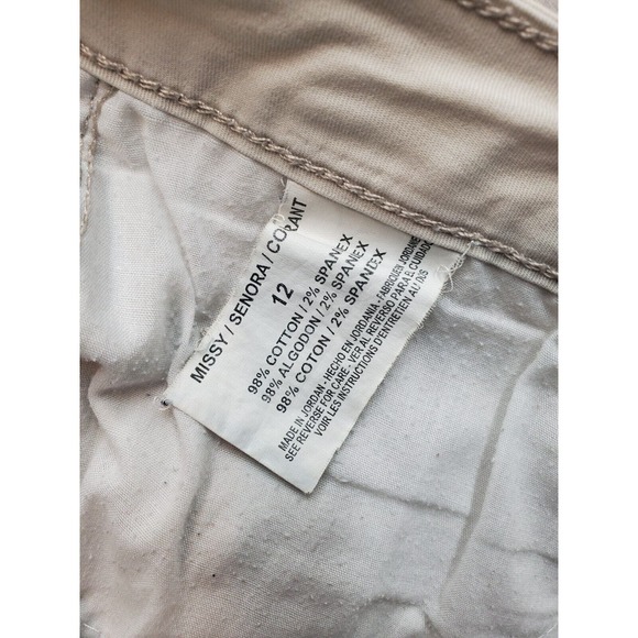 Vintage America Shorts Womens Size 12 Tan Cotton 5-Pockets Design Flat Front - Picture 7 of 7